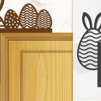Intra απο ξύλο plywood  Χρώμα wenge 3mm-4mm πάχος - Γωνία πόρτας Καλό Πασχαλινό Αυγό Lasercut Δίασταση 20x20 cm INTRAFABR-100454320 - Image 3
