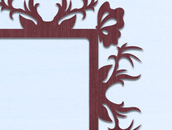 Intra απο ξύλο plywood  Χρώμα wenge 3mm-4mm πάχος - Γωνιακή πόρτα Δίασταση 40x50 cm INTRAFABR-77836524 - Image 2