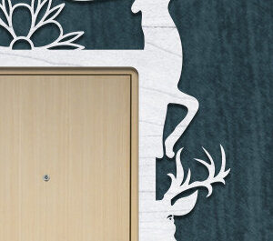 Intra απο ξύλο plywood  Χρώμα wenge 3mm-4mm πάχος - Γωνιακή πόρτα Δίασταση 40x50 cm INTRAFABR-77477237