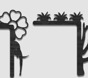 Intra απο ξύλο plywood  Χρώμα wenge 3mm-4mm πάχος - Γωνιακή πόρτα Δίασταση 40x50 cm INTRAFABR-77477263