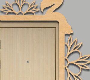 Intra απο ξύλο plywood  Χρώμα wenge 3mm-4mm πάχος - Γωνιακή πόρτα Δίασταση 40x50 cm INTRAFABR-77524396