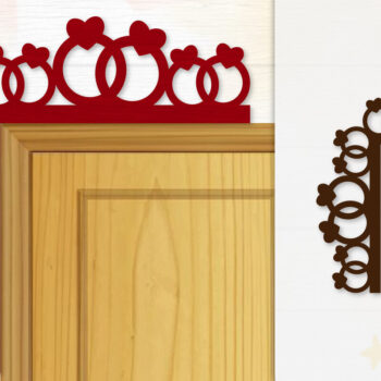 Intra απο ξύλο plywood  Χρώμα wenge 3mm-4mm πάχος - Γωνιακή πόρτα για Valentine Lasercut Δίασταση 20x20 cm INTRAFABR-108358682 - Image 1