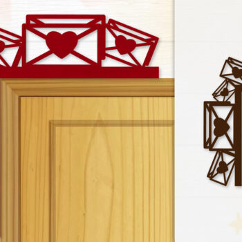 Intra απο ξύλο plywood  Χρώμα wenge 3mm-4mm πάχος - Γωνιακή πόρτα για Valentine Lasercut Δίασταση 20x20 cm INTRAFABR-108289864 - Image 1