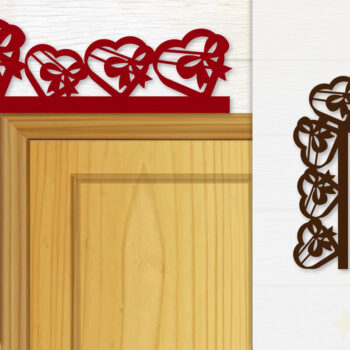 Intra απο ξύλο plywood  Χρώμα wenge 3mm-4mm πάχος - Γωνιακή πόρτα για Valentine Lasercut Δίασταση 20x20 cm INTRAFABR-109512357 - Image 1