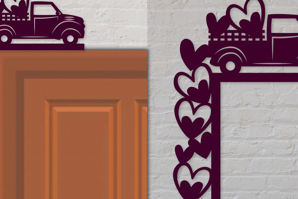 Intra απο ξύλο plywood  Χρώμα wenge 3mm-4mm πάχος - Γωνιακή πόρτα του Αγίου Βαλεντίνου Δίασταση 30x20 cm INTRAFABR-37750144