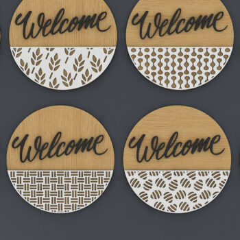 Intra απο ξύλο plywood  Χρώμα wenge 3mm-4mm πάχος - Πακέτο κρεμάστρας πόρτας / Κρεμάστρες πόρτας 266 Δίασταση 30x20 cm INTRAFABR-83542151 - Image 4