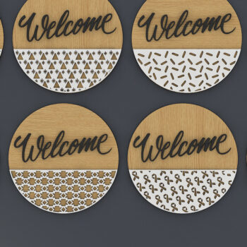 Intra απο ξύλο plywood  Χρώμα wenge 3mm-4mm πάχος - Πακέτο κρεμάστρας πόρτας / Κρεμάστρες πόρτας 266 Δίασταση 30x20 cm INTRAFABR-83542151 - Image 5