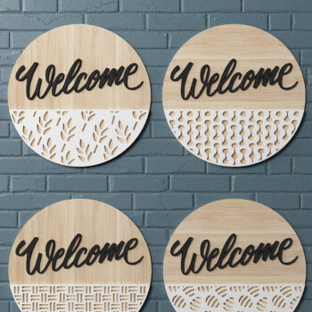 Intra απο ξύλο plywood  Χρώμα wenge 3mm-4mm πάχος - Κρεμάστρα πόρτας Bundle / με λέιζερ Δίασταση 30x20 cm INTRAFABR-34284306 - Image 1