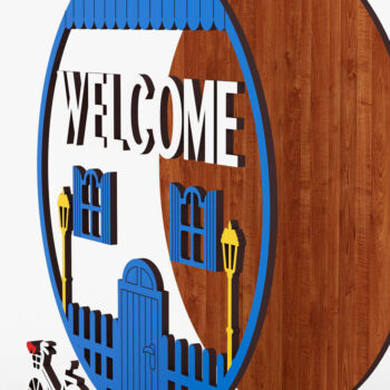 Intra απο ξύλο plywood Χρώμα wenge 3mm-4mm πάχος - Door Hanger Welcome Files Δίασταση 300x300 cm INTRAFABR-34340448 - Image 3