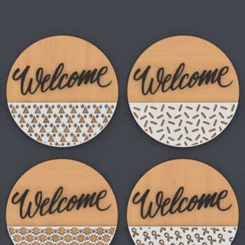 Intra απο ξύλο plywood Χρώμα wenge 3mm-4mm πάχος - Κρεμαστές επιγραφές πόρτας / Πινακίδα καλωσορίσματος Δίασταση 30x20 cm INTRAFABR-34340454 - Image 1