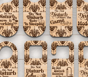 Intra απο ξύλο plywood  Χρώμα wenge 3mm-4mm πάχος - Κρεμάστρα πόμολο πόρτας Δέσμη Δίασταση 20x20 cm INTRAFABR-34540437