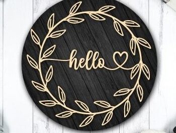 Intra απο ξύλο plywood Χρώμα wenge 3mm-4mm πάχος - με λέιζερ πινακίδα πόρτας Δίασταση 30x20 cm INTRAFABR-34540496 - Image 1