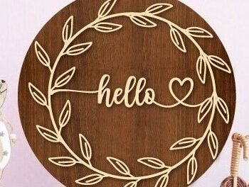 Intra απο ξύλο plywood Χρώμα wenge 3mm-4mm πάχος - με λέιζερ πινακίδα πόρτας Δίασταση 30x20 cm INTRAFABR-34540496 - Image 3