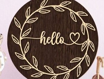 Intra απο ξύλο plywood Χρώμα wenge 3mm-4mm πάχος - με λέιζερ πινακίδα πόρτας Δίασταση 30x20 cm INTRAFABR-34540496 - Image 5