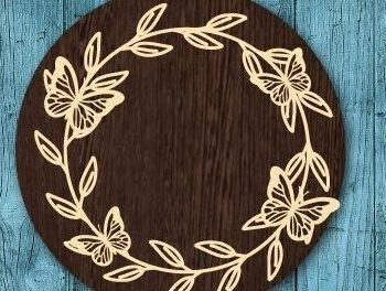 Intra απο ξύλο plywood Χρώμα wenge 3mm-4mm πάχος - με λέιζερ πινακίδα πόρτας Δίασταση 30x20 cm INTRAFABR-34540502 - Image 1