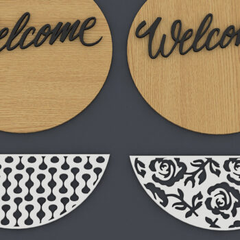 Intra απο ξύλο plywood  Χρώμα wenge 3mm-4mm πάχος - Αρχεία με μοτίβο λέιζερ πινακίδας πόρτας 264 Δίασταση 30x20 cm INTRAFABR-34540506 - Image 3