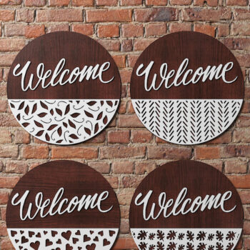 Intra απο ξύλο plywood  Χρώμα wenge 3mm-4mm πάχος - Πινακίδα πόρτας με σχέδια / κρεμάστρες πόρτας Δίασταση 30x20 cm INTRAFABR-34540515 - Image 1