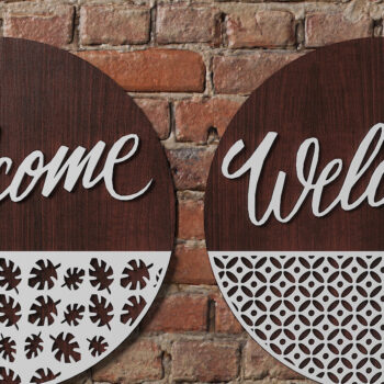 Intra απο ξύλο plywood  Χρώμα wenge 3mm-4mm πάχος - Πινακίδα πόρτας με σχέδια / κρεμάστρες πόρτας Δίασταση 30x20 cm INTRAFABR-34540515 - Image 6