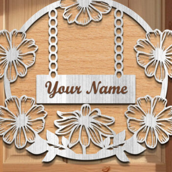 Intra απο ξύλο plywood  Χρώμα wenge 3mm-4mm πάχος - Ξύλινα στεφάνια πόρτας Δίασταση 30x20 cm INTRAFABR-33978686 - Image 1