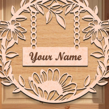 Intra απο ξύλο plywood  Χρώμα wenge 3mm-4mm πάχος - Ξύλινα στεφάνια πόρτας Δίασταση 30x20 cm INTRAFABR-33978690 - Image 1