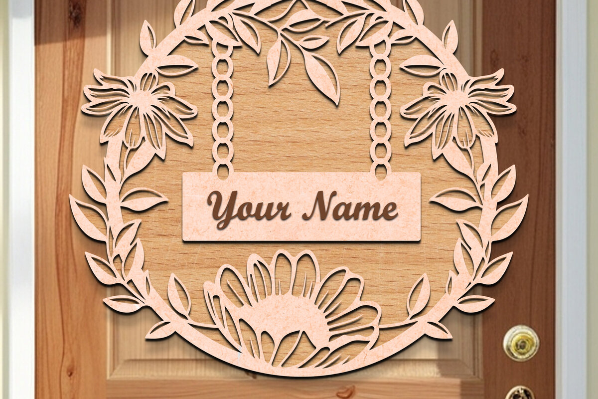 Intra απο ξύλο plywood  Χρώμα wenge 3mm-4mm πάχος - Ξύλινα στεφάνια πόρτας Δίασταση 30x20 cm INTRAFABR-33978690