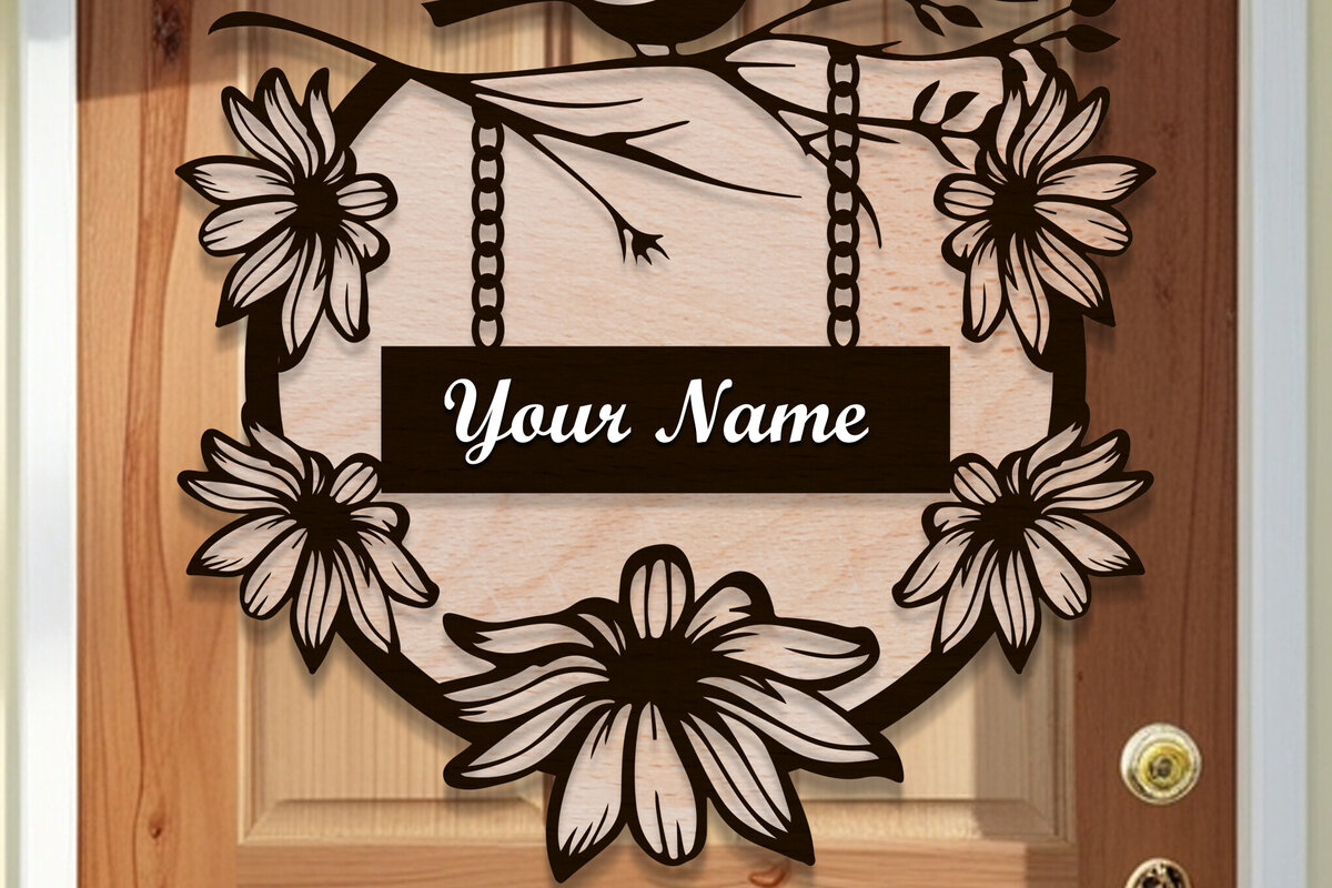 Intra απο ξύλο plywood  Χρώμα wenge 3mm-4mm πάχος - Ξύλινα στεφάνια πόρτας Δίασταση 30x20 cm INTRAFABR-34284272