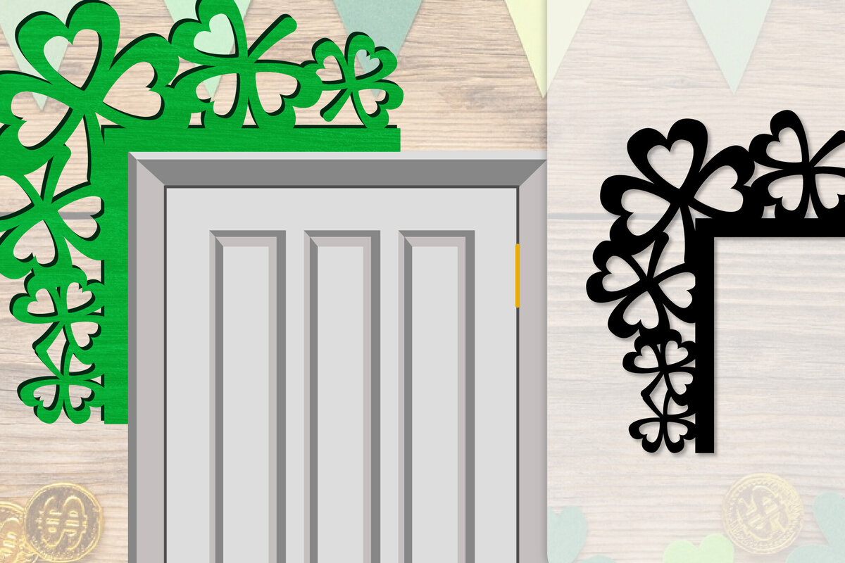 Intra απο ξύλο plywood  Χρώμα wenge 3mm-4mm πάχος - Dorr Corner St Patrick's Day Lasercut Δίασταση 20x20 cm INTRAFABR-39474587