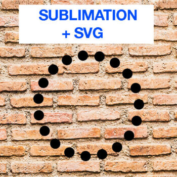 Intra απο ξύλο plywood  Χρώμα wenge 3mm-4mm πάχος - Πλαίσιο με διακεκομμένο κύκλο , Πλαίσιο μονογράμματος Δίασταση 30x40 cm INTRAFABR-39542941 - Image 1