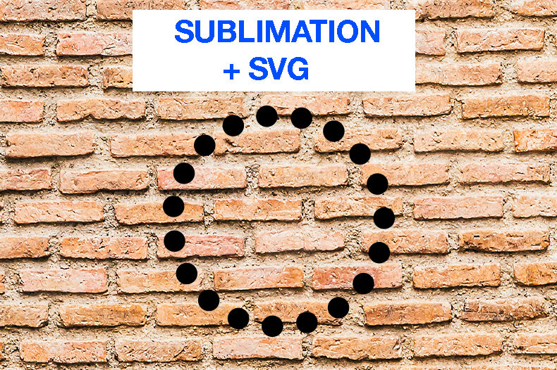 Intra απο ξύλο plywood  Χρώμα wenge 3mm-4mm πάχος - Πλαίσιο με διακεκομμένο κύκλο , Πλαίσιο μονογράμματος Δίασταση 30x40 cm INTRAFABR-39542941