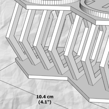 Intra απο ξύλο plywood Χρώμα wenge 3mm-4mm πάχος - Διπλό Κηροπήγιο, Δίασταση 20x20 cm INTRAFABR-84808988 - Image 1