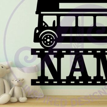 Intra απο ξύλο plywood  Χρώμα wenge 3mm-4mm πάχος - Διώροφο Λεωφορείο Σήμα ονόματος Laser Δίασταση 30x20 cm INTRAFABR-84831750 - Image 3