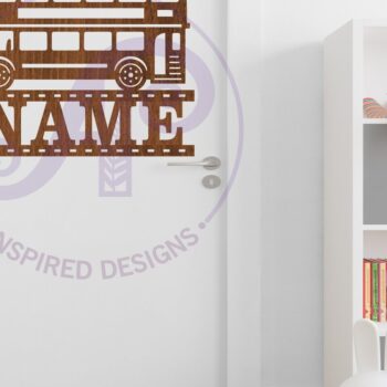 Intra απο ξύλο plywood  Χρώμα wenge 3mm-4mm πάχος - Διώροφο Λεωφορείο Σήμα ονόματος Laser Δίασταση 30x20 cm INTRAFABR-84831750 - Image 4