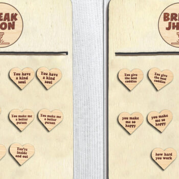 Intra απο ξύλο plywood  Χρώμα wenge 3mm-4mm πάχος - Διπλό Emoji Σκουλαρίκια Δίασταση 3x3 cm INTRAFABR-91078576 - Image 1