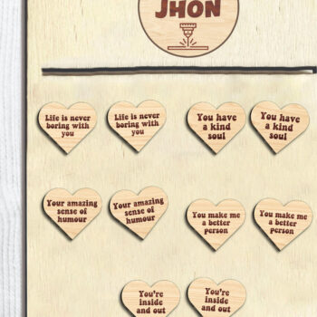 Intra απο ξύλο plywood  Χρώμα wenge 3mm-4mm πάχος - Διπλό Emoji Σκουλαρίκια Δίασταση 3x3 cm INTRAFABR-91078576 - Image 3