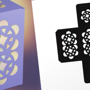 Intra απο ξύλο plywood  Χρώμα wenge 3mm-4mm πάχος - Double Rose 3 Tea Light Lantern Δίασταση 9x3 cm INTRAFABR-78164057