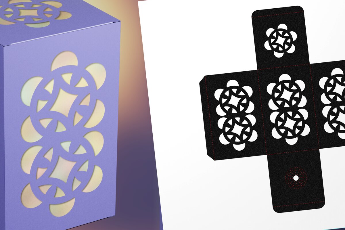 Intra απο ξύλο plywood  Χρώμα wenge 3mm-4mm πάχος - Double Rose 3 Tea Light Lantern Δίασταση 9x3 cm INTRAFABR-78164057