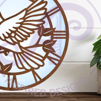 Intra απο ξύλο plywood Χρώμα wenge 3mm-4mm πάχος - Dove Wall Clock Files , Δίασταση 30x20 cm INTRAFABR-110984113 - Image 1