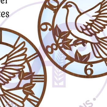 Intra απο ξύλο plywood Χρώμα wenge 3mm-4mm πάχος - Dove Wall Clock Files , Δίασταση 30x20 cm INTRAFABR-110984113 - Image 3