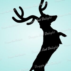 Intra απο ξύλο plywood  Χρώμα wenge 3mm-4mm πάχος - Doxie Christmas Dog Reindeer Png Δίασταση 15x15 cm INTRAFABR-110984108