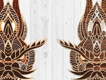 Intra απο ξύλο plywood Χρώμα wenge 3mm-4mm πάχος - Δράκων Δίασταση 30x20 cm INTRAFABR-49719709 - Image 1