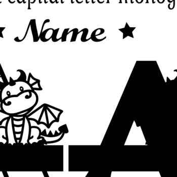 Intra απο ξύλο plywood  Χρώμα wenge 3mm-4mm πάχος - Δράκος κεφαλαίο μονόγραμμα επιστολή ένα Cut Δίασταση 30x20 cm INTRAFABR-50694011 - Image 2