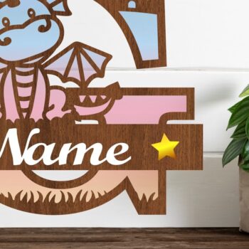 Intra απο ξύλο plywood  Χρώμα wenge 3mm-4mm πάχος - Δράκος κεφαλαίο μονόγραμμα Γράμμα G Αποκοπή Δίασταση 30x20 cm INTRAFABR-40687060 - Image 1