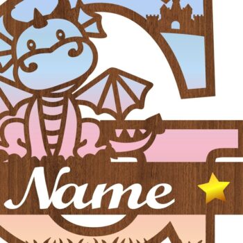 Intra απο ξύλο plywood  Χρώμα wenge 3mm-4mm πάχος - Δράκος κεφαλαίο μονόγραμμα Γράμμα G Αποκοπή Δίασταση 30x20 cm INTRAFABR-40687060 - Image 3