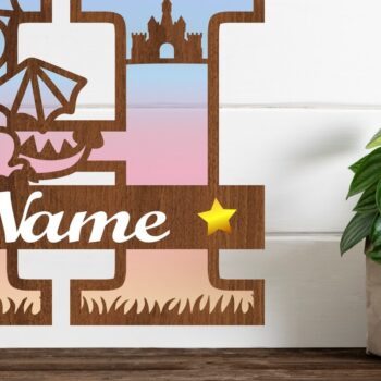 Intra απο ξύλο plywood  Χρώμα wenge 3mm-4mm πάχος - Δράκος κεφαλαίο μονόγραμμα Γράμμα H Αποκοπή Δίασταση 30x20 cm INTRAFABR-40687101 - Image 1