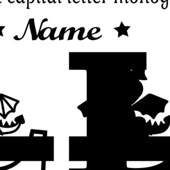 Intra απο ξύλο plywood  Χρώμα wenge 3mm-4mm πάχος - Δράκος κεφαλαίο μονόγραμμα Γράμμα L Cut Δίασταση 30x20 cm INTRAFABR-40704216 - Image 2