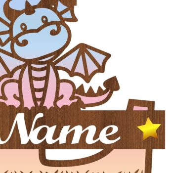 Intra απο ξύλο plywood  Χρώμα wenge 3mm-4mm πάχος - Δράκος κεφαλαίο μονόγραμμα Γράμμα L Cut Δίασταση 30x20 cm INTRAFABR-40704216 - Image 3