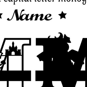 Intra απο ξύλο plywood  Χρώμα wenge 3mm-4mm πάχος - Δράκος κεφαλαίο μονόγραμμα Γράμμα M Cut Δίασταση 30x20 cm INTRAFABR-40966425 - Image 2