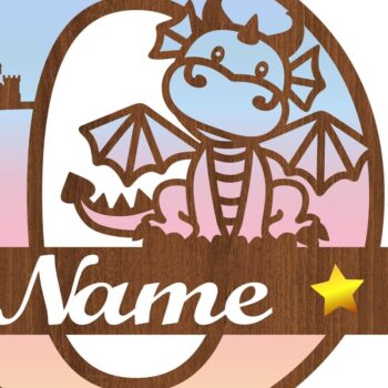 Intra απο ξύλο plywood  Χρώμα wenge 3mm-4mm πάχος - Μονόγραμμα με κεφαλαίο Dragon Letter O Cut Δίασταση 30x20 cm INTRAFABR-40966467 - Image 3