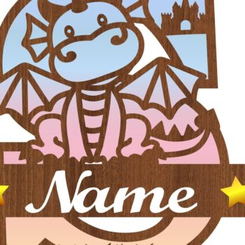 Intra απο ξύλο plywood  Χρώμα wenge 3mm-4mm πάχος - Δράκος κεφαλαίο μονόγραμμα Γράμμα S Αποκοπή Δίασταση 30x20 cm INTRAFABR-108175218 - Image 3