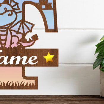 Intra απο ξύλο plywood  Χρώμα wenge 3mm-4mm πάχος - Δράκος κεφαλαίο μονόγραμμα Γράμμα T Cut Δίασταση 30x20 cm INTRAFABR-108175222 - Image 1